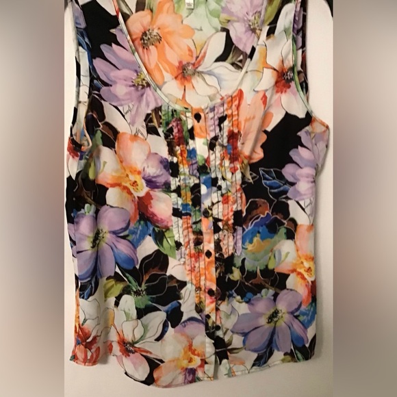 Spence multicolor, floral sleeveless blouse size large - Picture 1 of 8